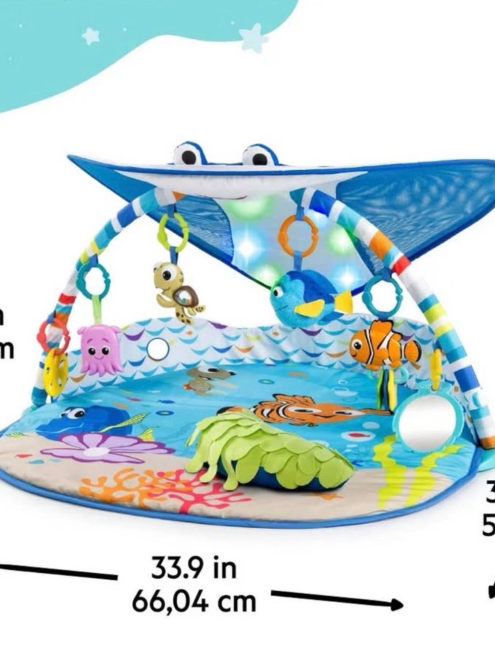 Disney Baby Finding Nemo Mr. Ray Ocean Lights & Music Activity Play gym - Picture 3 of 4